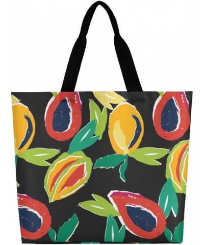 Fresh Papaya Pawpaw Fruits Shoulder Shopping Bag Fashion Tote Bag Commuter Bags for Women $12.09 Totes