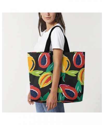 Fresh Papaya Pawpaw Fruits Shoulder Shopping Bag Fashion Tote Bag Commuter Bags for Women $12.09 Totes