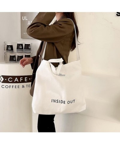 Canvas Tote Bag Women Satchel Bag Handbag, Stylish Tote Handbag for Women Crossbody Bag White $10.44 Satchels