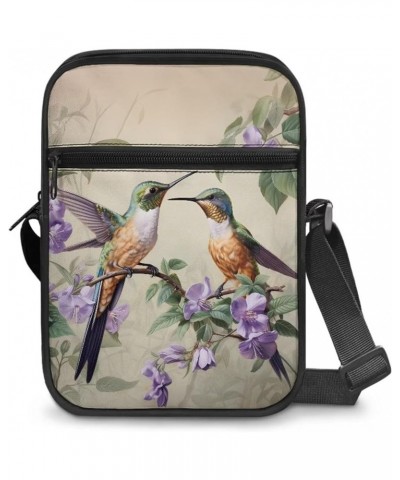 Womens Messenger Bag Small Crossbody Bags Phone Purse Wallet for Outdoor Hiking Sports Vintage Hummingbird $9.06 Crossbody Bags