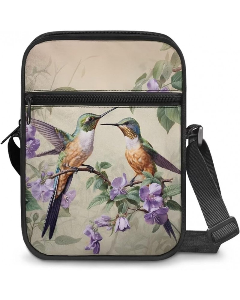 Womens Messenger Bag Small Crossbody Bags Phone Purse Wallet for Outdoor Hiking Sports Vintage Hummingbird $9.06 Crossbody Bags