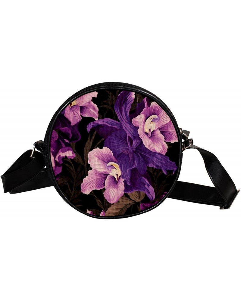 Crossbody Bags for Women,Crossbody Bag Men,Small Sling Bag,Floral Purple Flower,Crossbody Purse $11.73 Crossbody Bags