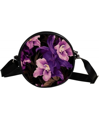 Crossbody Bags for Women,Crossbody Bag Men,Small Sling Bag,Floral Purple Flower,Crossbody Purse $11.73 Crossbody Bags