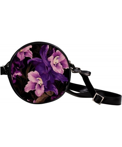 Crossbody Bags for Women,Crossbody Bag Men,Small Sling Bag,Floral Purple Flower,Crossbody Purse $11.73 Crossbody Bags