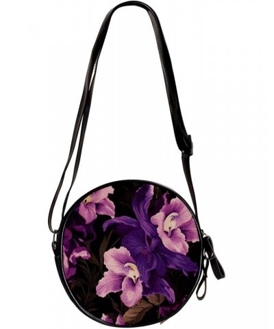 Crossbody Bags for Women,Crossbody Bag Men,Small Sling Bag,Floral Purple Flower,Crossbody Purse $11.73 Crossbody Bags