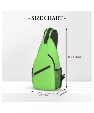 Solid Color Light Green Multifunctional Nylon Chest Bag Lightweight And Portable Suitable For Men And Women Perfect Size Dura...