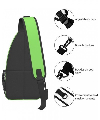 Solid Color Light Green Multifunctional Nylon Chest Bag Lightweight And Portable Suitable For Men And Women Perfect Size Dura...