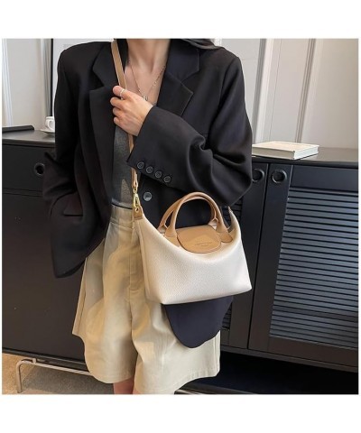 Women's Bag Versatile Crossbody Bag Fashionable and Simple Handheld One Shoulder Small Bucket Bag Off-white $28.92 Shoulder Bags