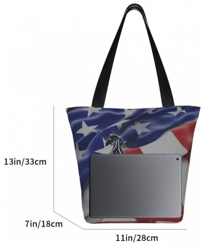 American Horse Women'S Casual One Shoulder Carry Shopping Bag Large Capacity Working Storage Handbag $20.45 Shoulder Bags