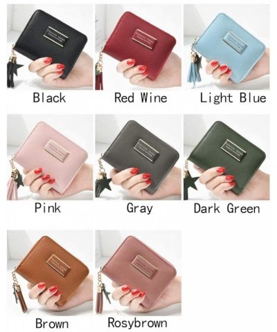 Women's RFID Blocking Leather Small Wallet Card Holder Zip Coin Purse Clutch Handbag Brown $8.79 Wallets