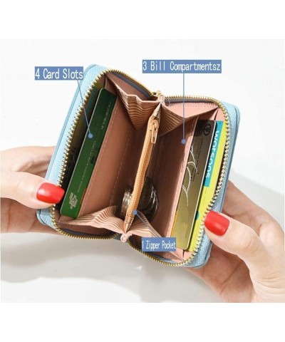 Women's RFID Blocking Leather Small Wallet Card Holder Zip Coin Purse Clutch Handbag Brown $8.79 Wallets