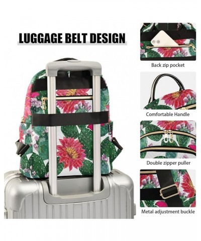 Women Backpack Cactus Blossom Anti-Theft Travel Backpack with Luggage Belt Lightweight Handbag Lady Purse Roomy Double Zipper...