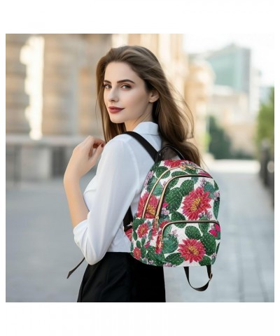 Women Backpack Cactus Blossom Anti-Theft Travel Backpack with Luggage Belt Lightweight Handbag Lady Purse Roomy Double Zipper...