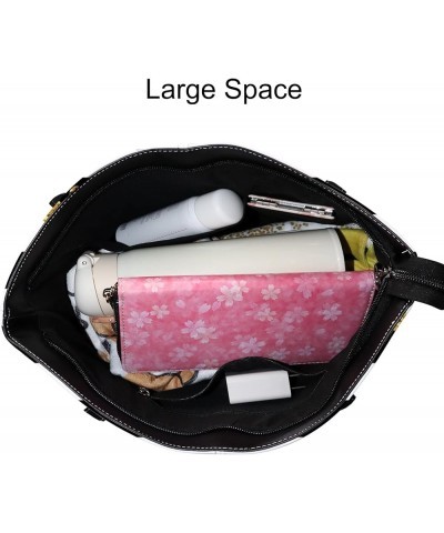 Women's Fashion Casual Handbag,PU Leather Large Capacity PC Work Bag,Travel Camping Picnic Single Shoulder Bag White $23.45 S...