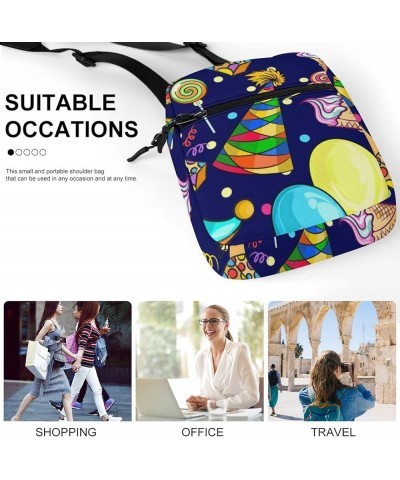 Women's Casual Shoulder Bag Travel Chest Bag Crossbody Bag Canvas Messenger Bag Color479 $17.66 Crossbody Bags