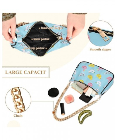 Women's Chain Bag, Shoulder Bag, Handbag Purse, Tote Bag, Fashion Underarm Bag Multi 6 $16.11 Shoulder Bags