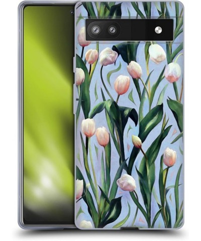 Officially Licensed Micklyn Le Feuvre Collage of Flowers and Pattern Florals 2 Soft Gel Case Compatible with Google Pixel 6a ...