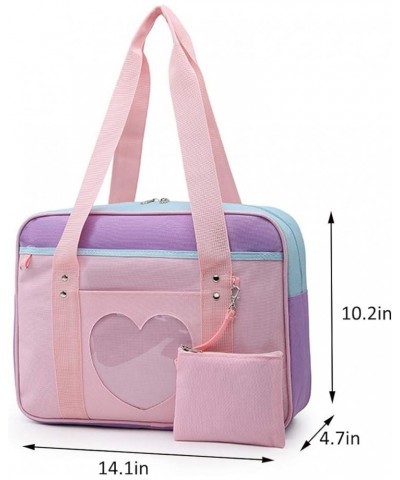 Bag Heart Shape Window Japanese-style Handbag JK Bag Women Duffle Purse Anime Satchels for Lolita Comic DIY Cosplay Light Pin...