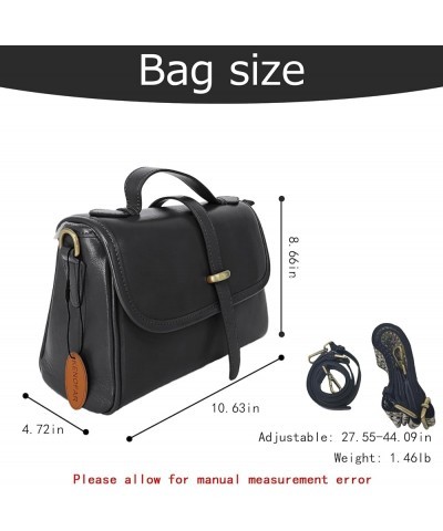 Small Leather Tote Bags for Women Genuine Leather Crossbody Tote Purse with Zipper Shoulder Bag Black F5 $43.15 Totes