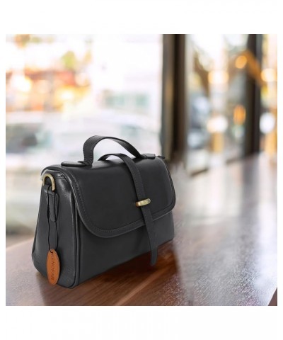 Small Leather Tote Bags for Women Genuine Leather Crossbody Tote Purse with Zipper Shoulder Bag Black F5 $43.15 Totes