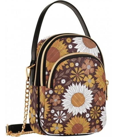 Fall Sunflower Thanksgiving Crossbody Bags for Women Small Purse Chain Shoulder Bag Hand Bags for Travel Work Gifts $16.42 Sh...