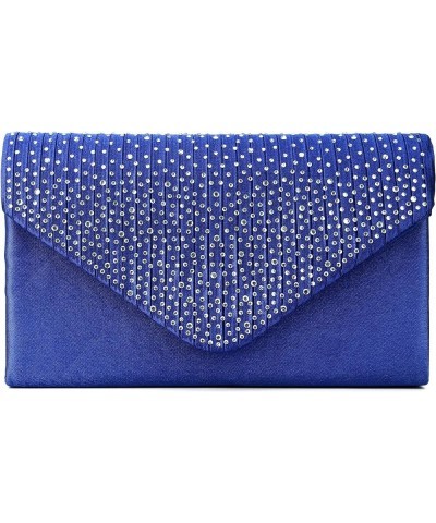 Purses and Handbags Envelope Evening Clutch Crossbody Bags Classic Wedding Party Shoulder Bag for Women Royal Blue $8.30 Even...