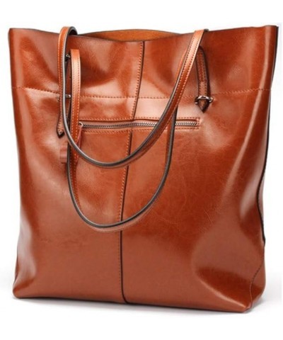 Women's Tote Bag Genuine Leather Handbags Classic Stylish Shoulder Bag Purses (Orange) Gray $43.28 Totes