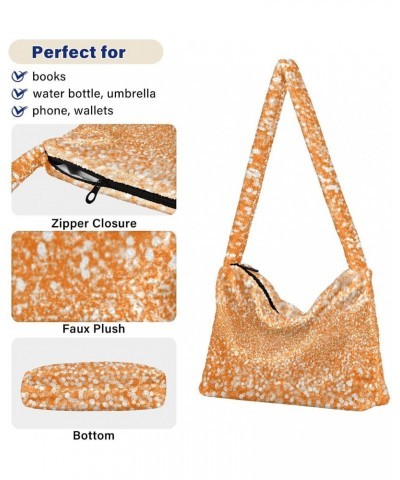 Women Boho Handbag Halloween Glitter Sparkle Underarm Bag Tote Bag Shoulder Bag Crossbody Bag Fluffy Cell Phone Purse Lady Tr...