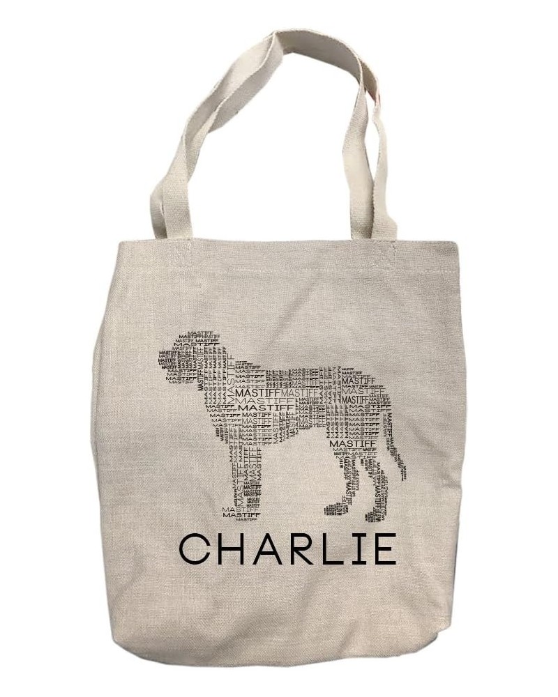 Personalized Mastiff Dog Breed Word Silhouette Tote Bag $11.50 Totes