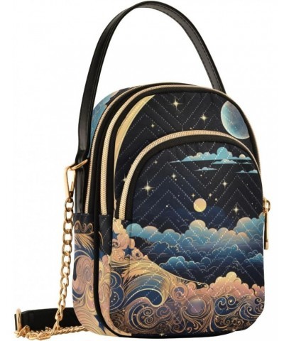 Women's Sling Bags-Art Moon Cloud, Fashion Crossbody Handbags Purse with Chain Strap Top handle 5.91×3.15×8.27 Inches $11.07 ...