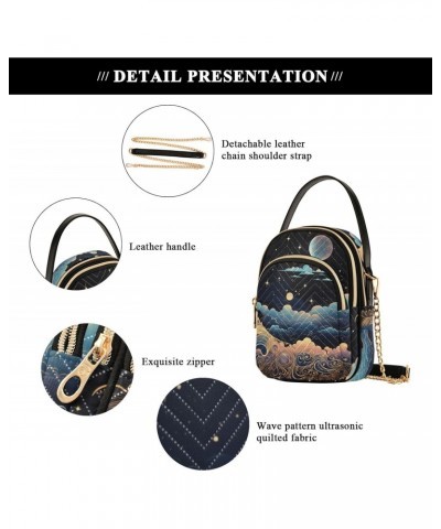 Women's Sling Bags-Art Moon Cloud, Fashion Crossbody Handbags Purse with Chain Strap Top handle 5.91×3.15×8.27 Inches $11.07 ...