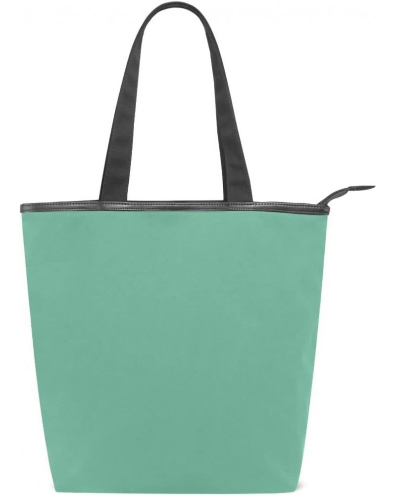 Custom Light Green Tote Handbag for Women Tote Bag, Canvas + leather Shoulder Bag, Hobo bag, Satchel Purse(226ut8a) $12.00 Totes