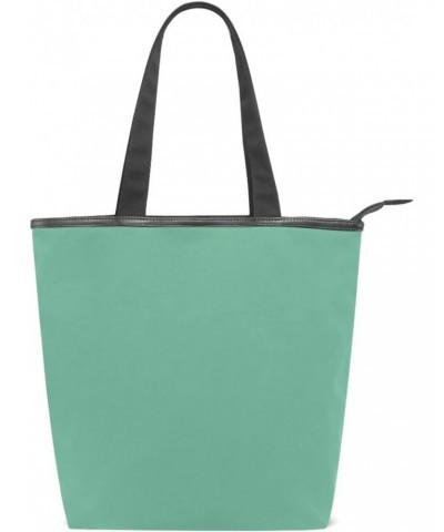 Custom Light Green Tote Handbag for Women Tote Bag, Canvas + leather Shoulder Bag, Hobo bag, Satchel Purse(226ut8a) $12.00 Totes