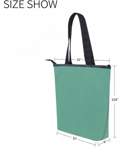 Custom Light Green Tote Handbag for Women Tote Bag, Canvas + leather Shoulder Bag, Hobo bag, Satchel Purse(226ut8a) $12.00 Totes