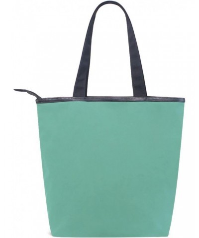 Custom Light Green Tote Handbag for Women Tote Bag, Canvas + leather Shoulder Bag, Hobo bag, Satchel Purse(226ut8a) $12.00 Totes