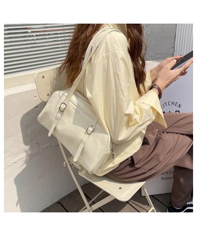 Womens Shoulder Bag Purse PU Leather Black Bags Adjustable Strap Zip Fashion Underarm Satchel Bags Beige $28.76 Totes