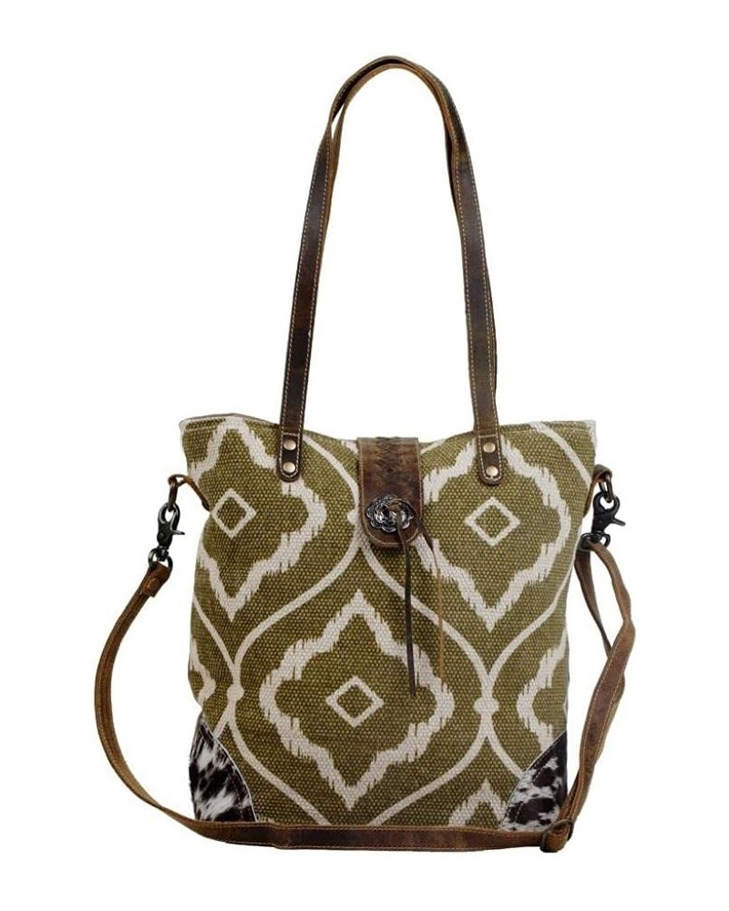 Aesthetic Shoulder Bag Upcycled Cotton & Leather S-2809 $25.45 Shoulder Bags