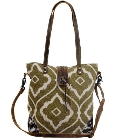 Aesthetic Shoulder Bag Upcycled Cotton & Leather S-2809 $25.45 Shoulder Bags