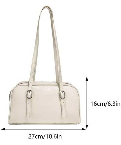 Womens Shoulder Bag Purse PU Leather Black Bags Adjustable Strap Zip Fashion Underarm Satchel Bags Beige $28.76 Totes