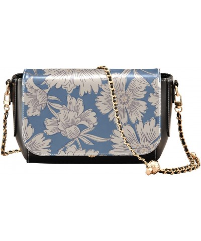 Garden Flowers Side Bag Crossbody Women Black Bags with Credit Card Slots Wallet Purses $22.79 Crossbody Bags