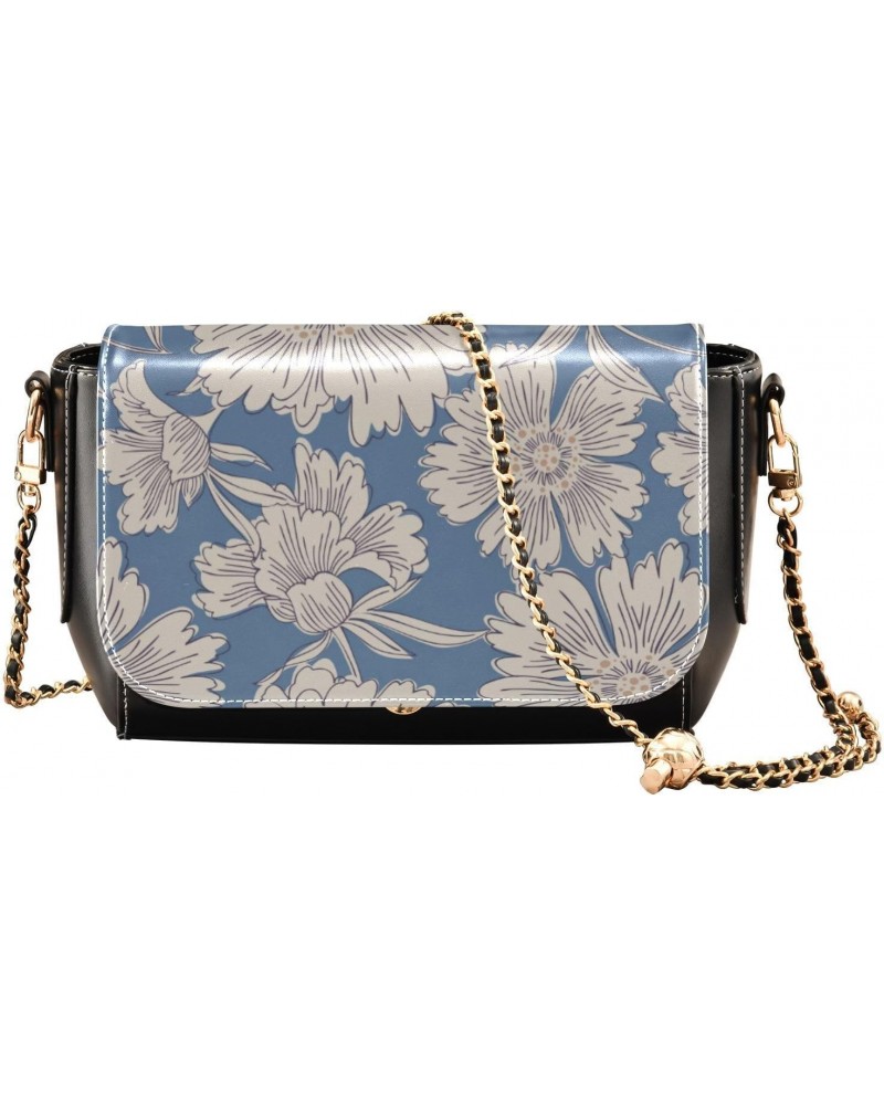 Garden Flowers Side Bag Crossbody Women Black Bags with Credit Card Slots Wallet Purses $22.79 Crossbody Bags