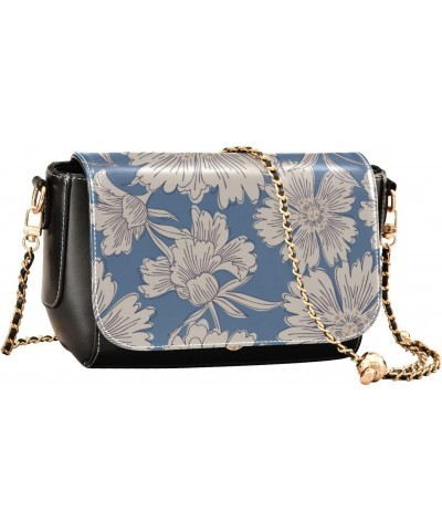 Garden Flowers Side Bag Crossbody Women Black Bags with Credit Card Slots Wallet Purses $22.79 Crossbody Bags