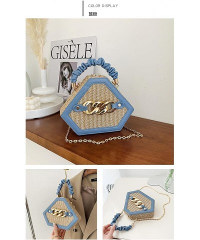 Shoulder bag women's fashionable shell bag simple crossbody bag sweet Blue $24.50 Shoulder Bags