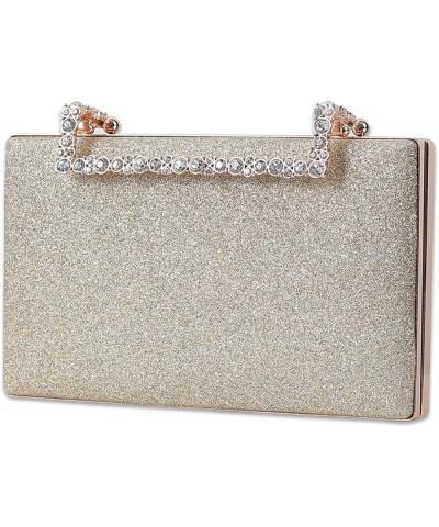 Women Clutch Purse Glitter Evening Bag Sequins Clutch Bag Sparkly Handbag Bridal Wedding Purse Light Gold $28.58 Evening Bags