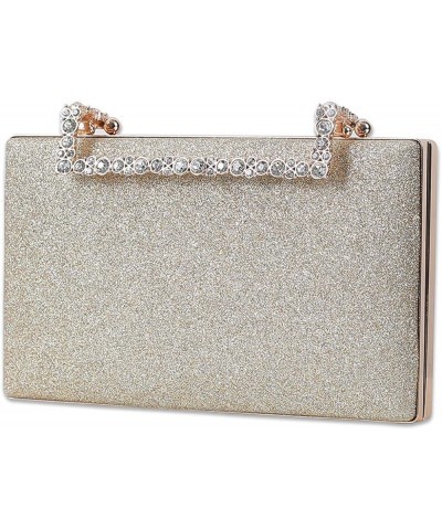 Women Clutch Purse Glitter Evening Bag Sequins Clutch Bag Sparkly Handbag Bridal Wedding Purse Light Gold $28.58 Evening Bags