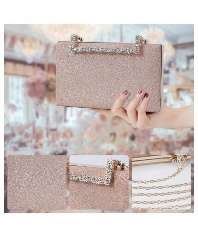 Women Clutch Purse Glitter Evening Bag Sequins Clutch Bag Sparkly Handbag Bridal Wedding Purse Light Gold $28.58 Evening Bags