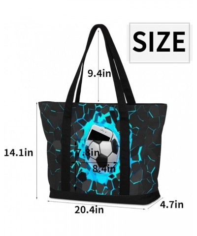 Tote Bag for Women Canvas Shoulder Bag Large Casual Handbag Lightweight Tote Bag with Zipper for Work Travel Shopping Sport S...