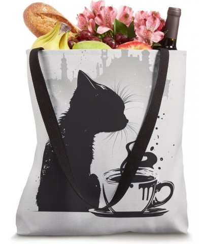 Funny Cat mother coffee lover Design Kitten Humor Cat Lover Tote Bag $12.40 Totes