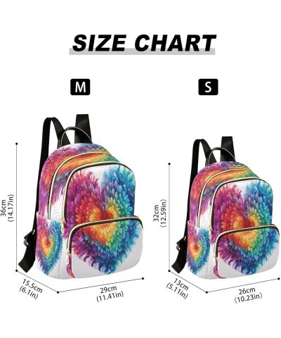 Fashion Backpack Mini Backpack Purse Casual Daily Backpack Purple Yellow Blue Heart for Travel for College Work Medium $13.60...