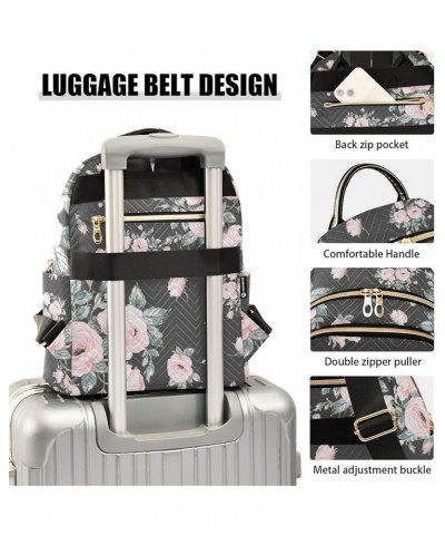 Bouquets Of Roses Backpack Purse for Women Ladies Fashion Travel MiniShoulder Bags Handbag Back Pack Lady Purse,S Small $13.9...